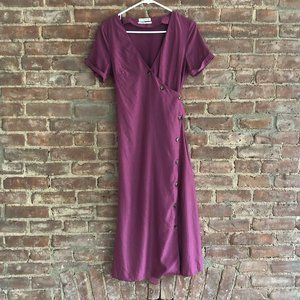 Urban Outfitters Midi Button Down Wrap Dress